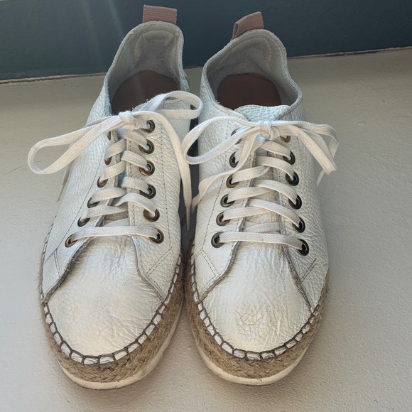 Carvela Chase White Espadrille Platform Trainers - Picture 5 of 9